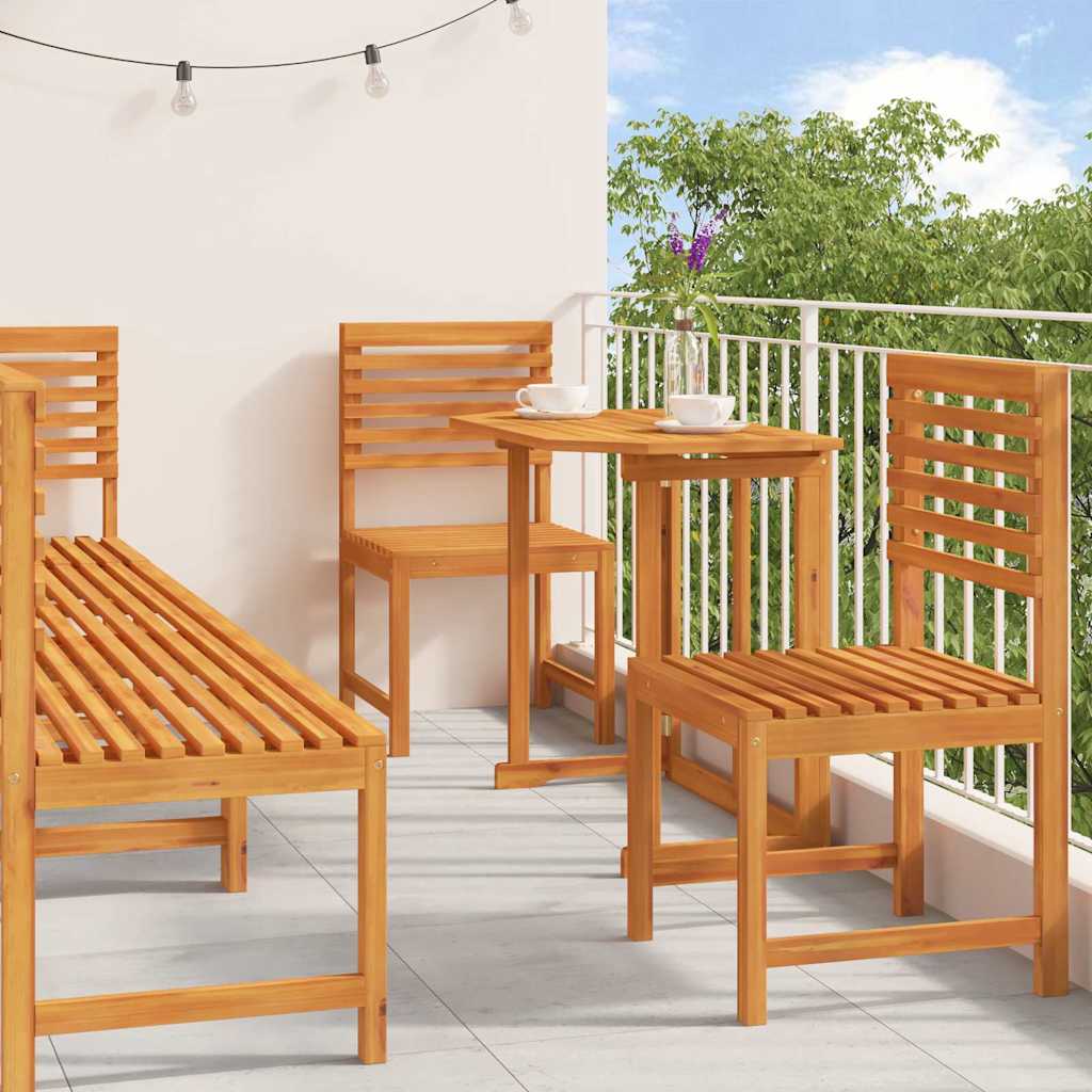 6-teiliges Garten-Esszimmer-Set - Aus solidem Akazienholz